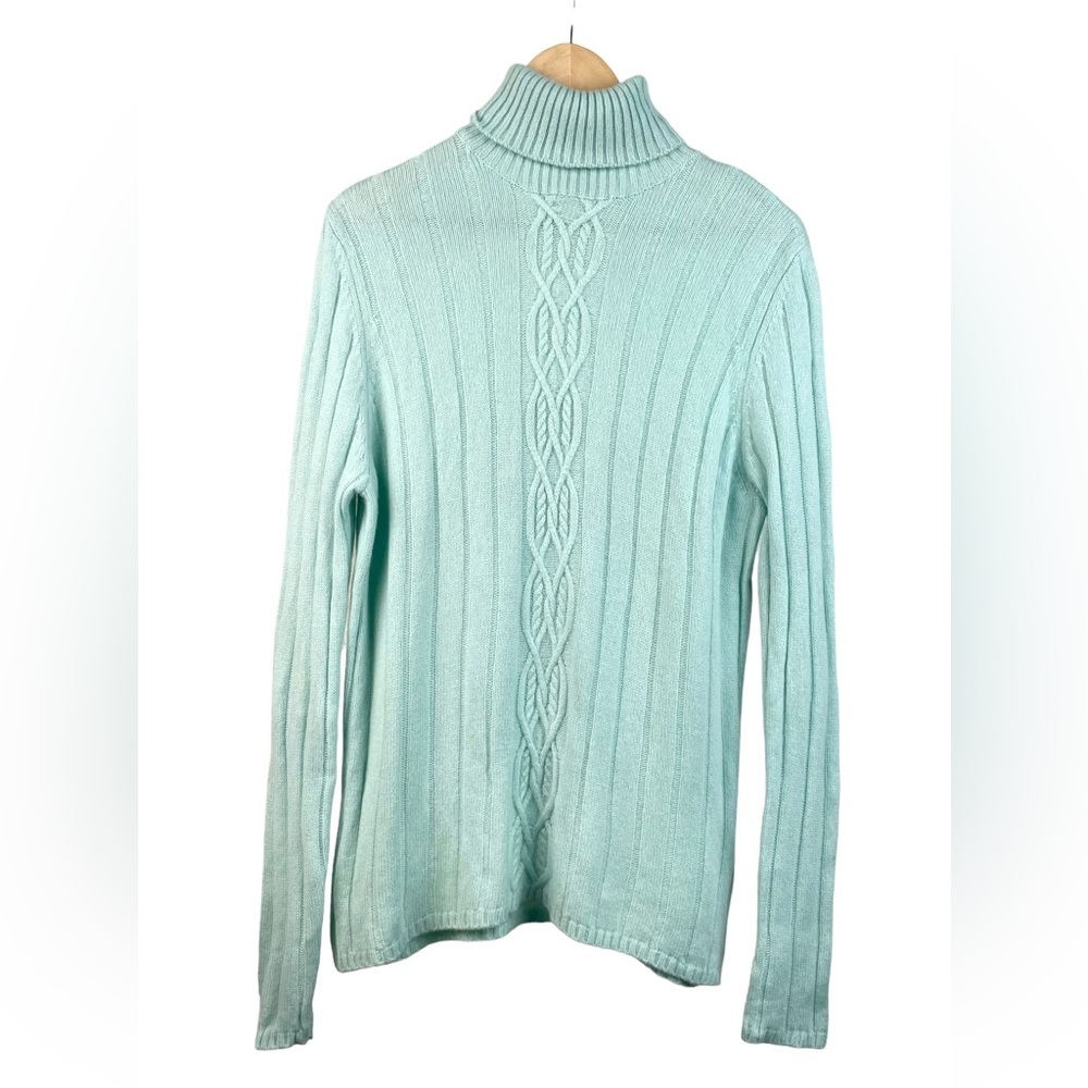 Cashmere turtle neck sweater for woman sizes large